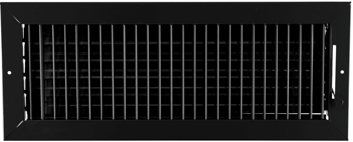 18" X 6" ADJUSTABLE AIR SUPPLY DIFFUSER - HVAC Vent Duct Cover Sidewall or Ceiling - HVAC PremiumSV186 Black