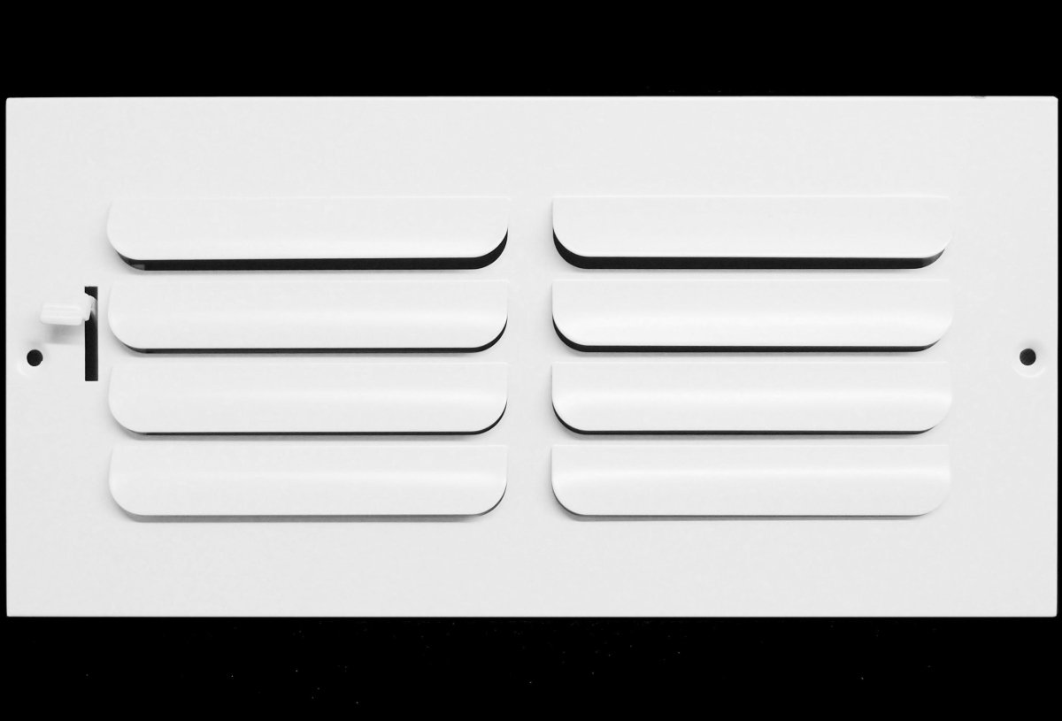 18" X 6" [Duct Opening] 1 - Way Fixed Curved Blade Air Supply Diffuser Register Vent Cover Grille [Outer Dimensions: 19.75"W X 7.75"H] - HVAC PremiumCB186W1 - HP