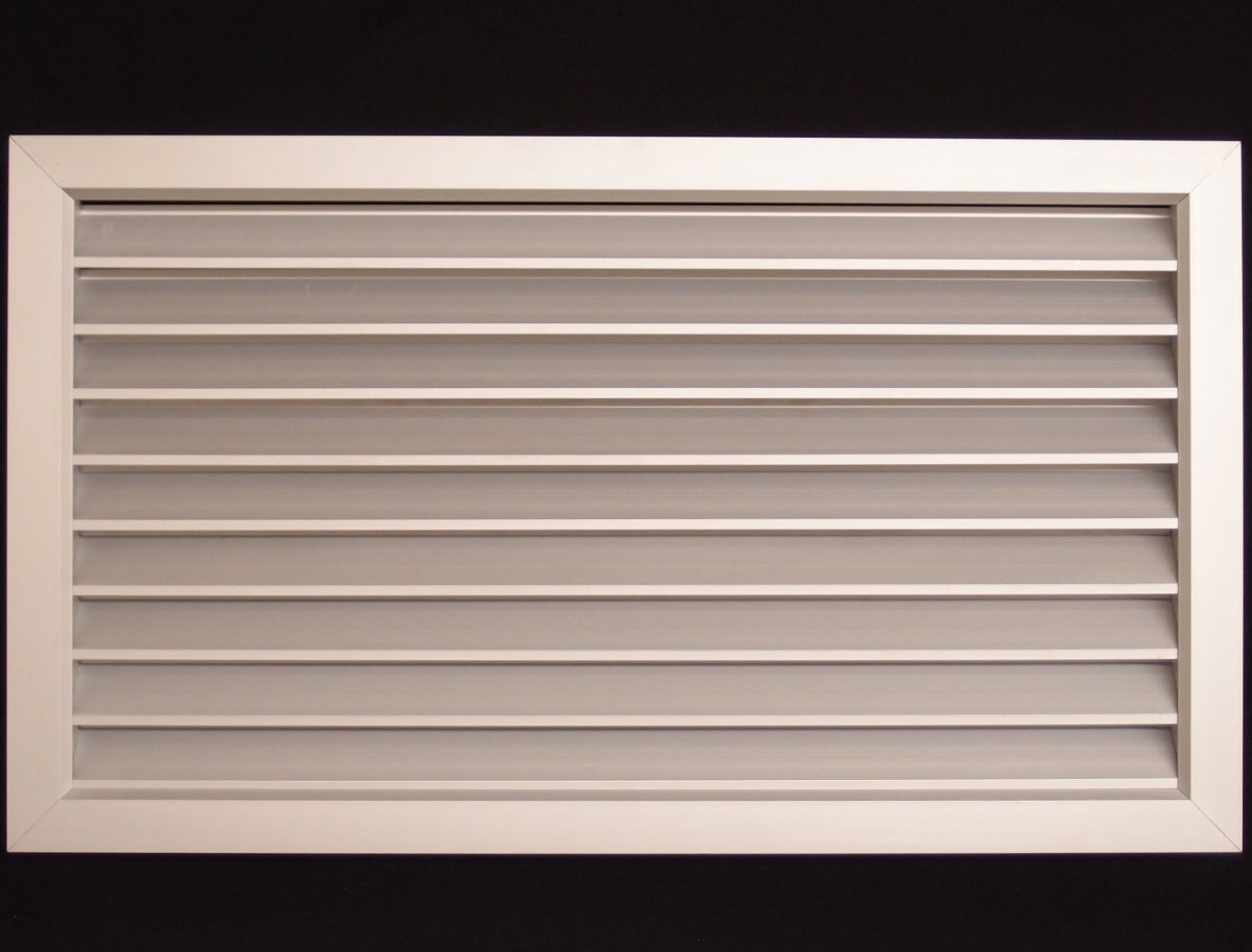 18&quot;w X 12&quot;h Aluminum Privacy Door HVAC Air Grille - &quot;V&quot; Shaped Louvers Ensure 100% View Block - Supply or Return - HVAC PremiumDG - A1812 - 1