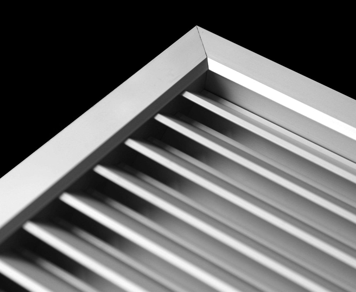 18&quot;w X 12&quot;h Aluminum Privacy Door HVAC Air Grille - &quot;V&quot; Shaped Louvers Ensure 100% View Block - Supply or Return - HVAC PremiumDG - A1812 - 1