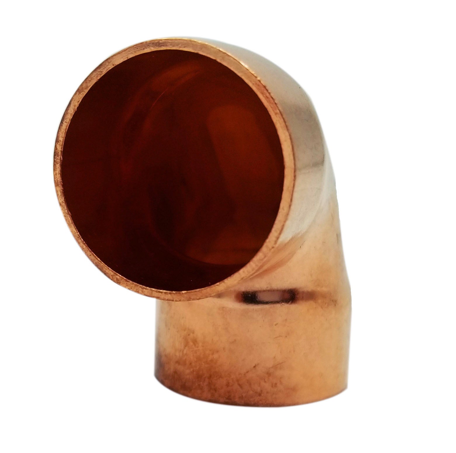 Copper Fitting 1/4 Inch (HVAC Outer Dimension) 1/8 Inch (Plumbing Inner Dimension) Copper 90 Degree Elbow Fitting Connector - 99.9% Pure Copper - 5 Pack