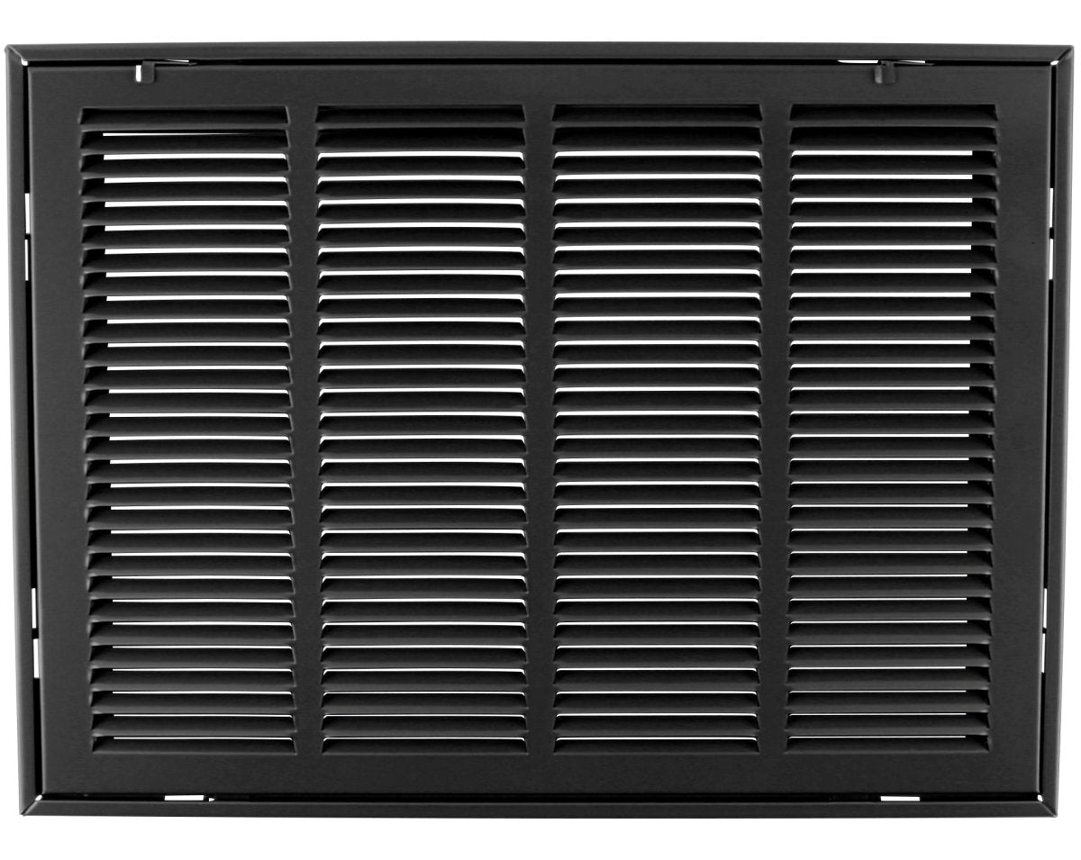 20&quot; X 12&quot; Steel Return Air Filter Grille for 1&quot; Filter - Removable Frame - Black - [Outer Dimensions: 22 5/8&quot; X 14 5/8&quot;] - HVAC PremiumRFG2012 Black HP