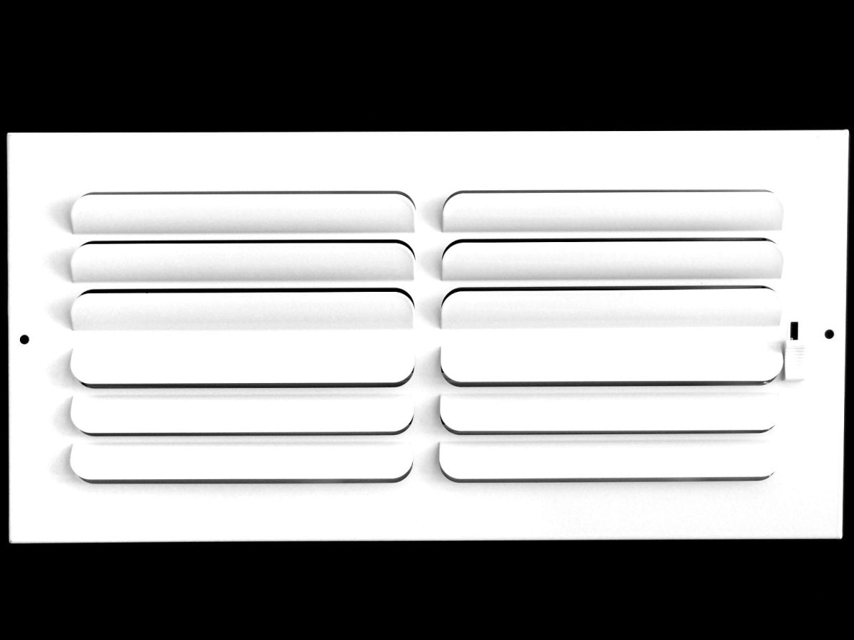 20" X 6" [Duct Opening] 2 - Way Horizontal Fixed Curved Blade Air Supply Diffuser Register Vent Cover Grille [Outer Dimensions: 21.75"W X 7.75"H] - HVAC PremiumCB206W2 HP