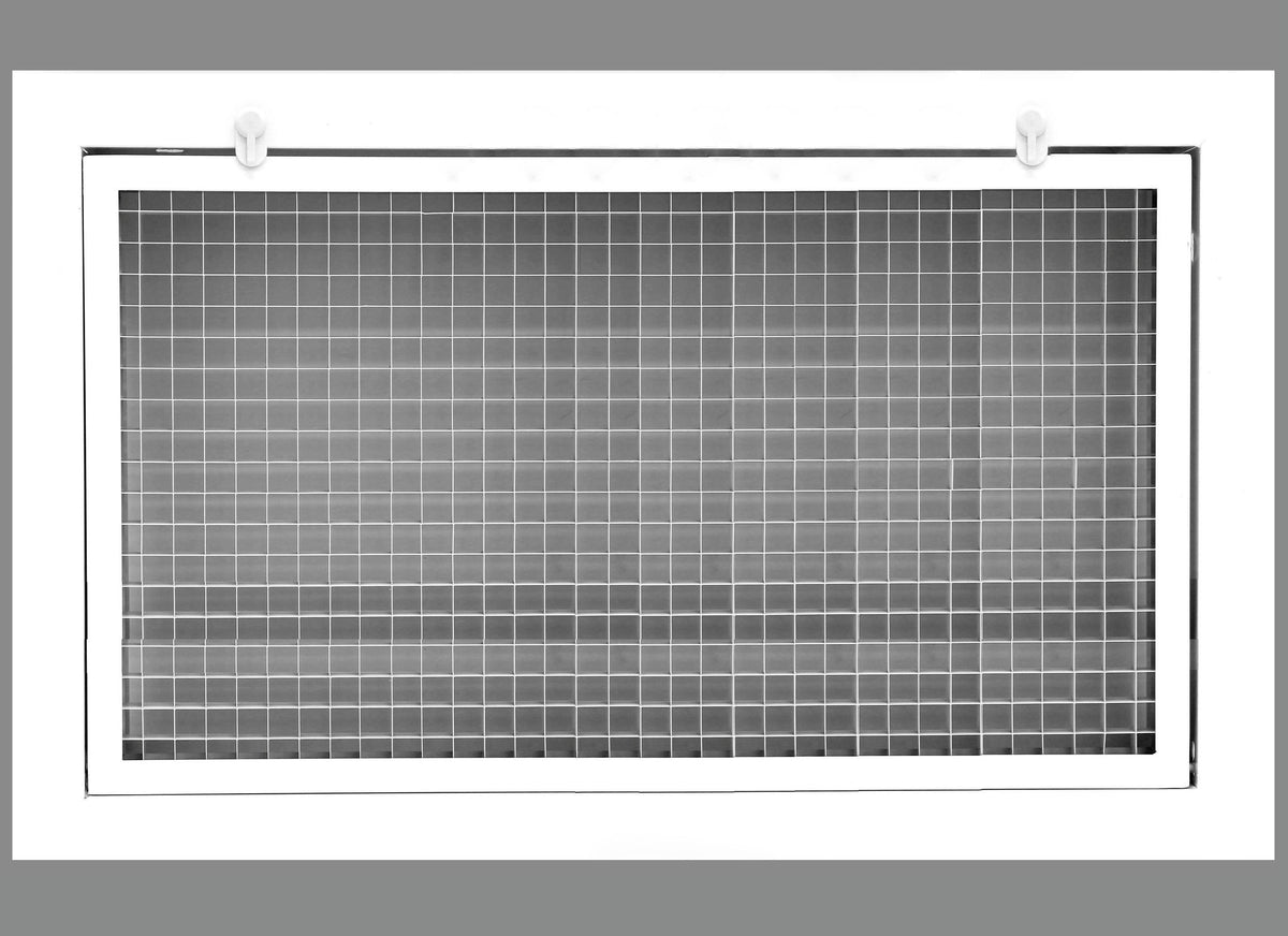 34&quot; x 22&quot; Cube Core Eggcrate Return Air Filter Grille for 1&quot; Filter