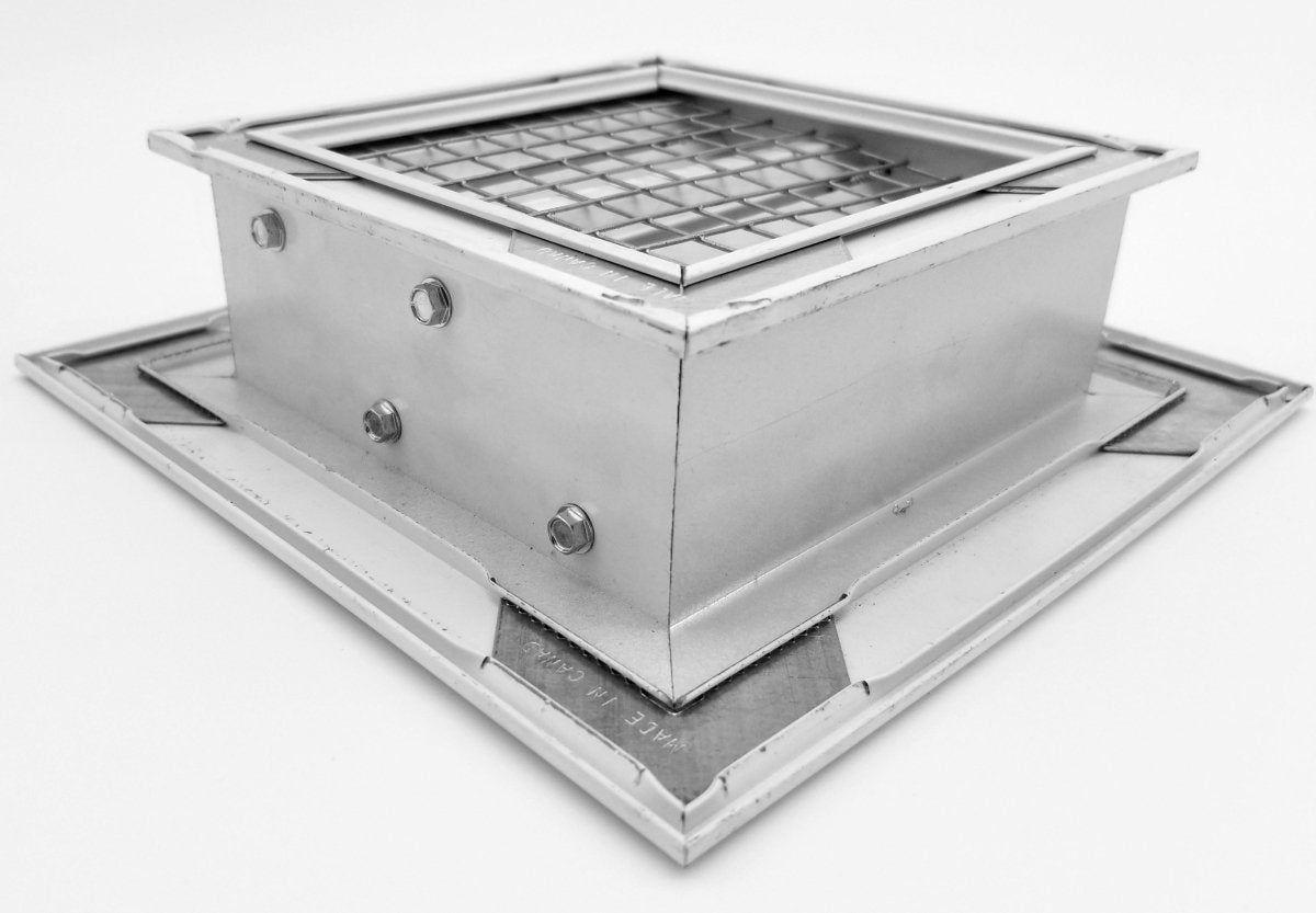 20&quot;w X 20&quot;h Aluminum Exterior Gable Louver Vent for Walls &amp; Crawlspace - Weather - Resistant Air Grille with Screen Mesh - White [Outer Dimensions 21.75&quot;w x 21.75&quot;h] - HVAC PremiumLO2020 WT
