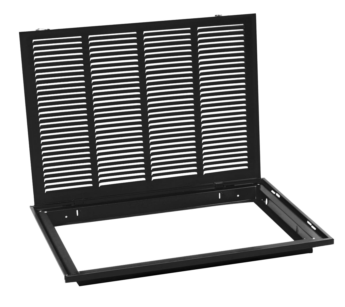 20&quot; X 16&quot; Steel Return Air Filter Grille for 1&quot; Filter - Removable Frame - Black - [Outer Dimensions: 22 5/8&quot; X 18 5/8&quot;]