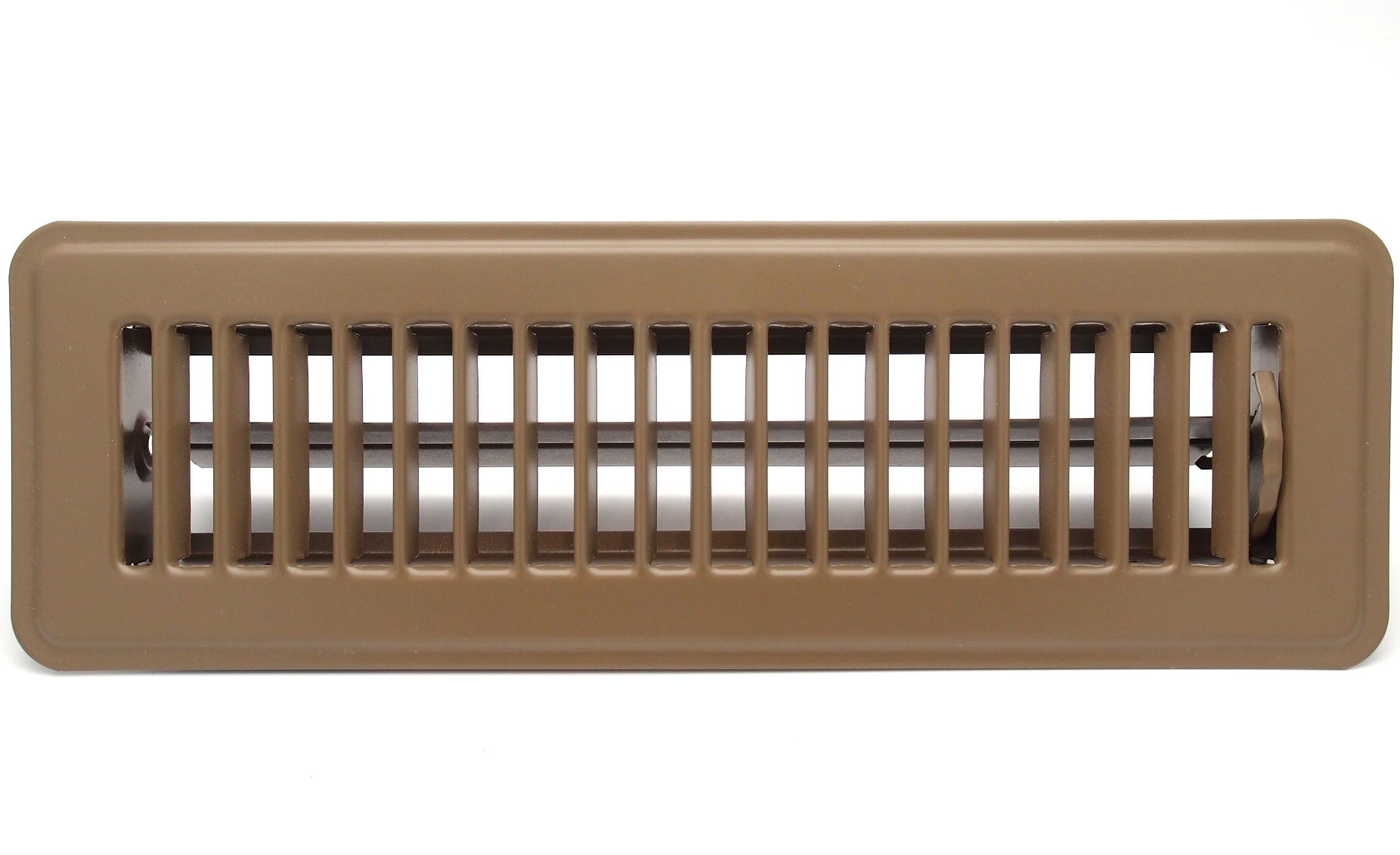 10" X 4" Floor Register with Louvered Design brown