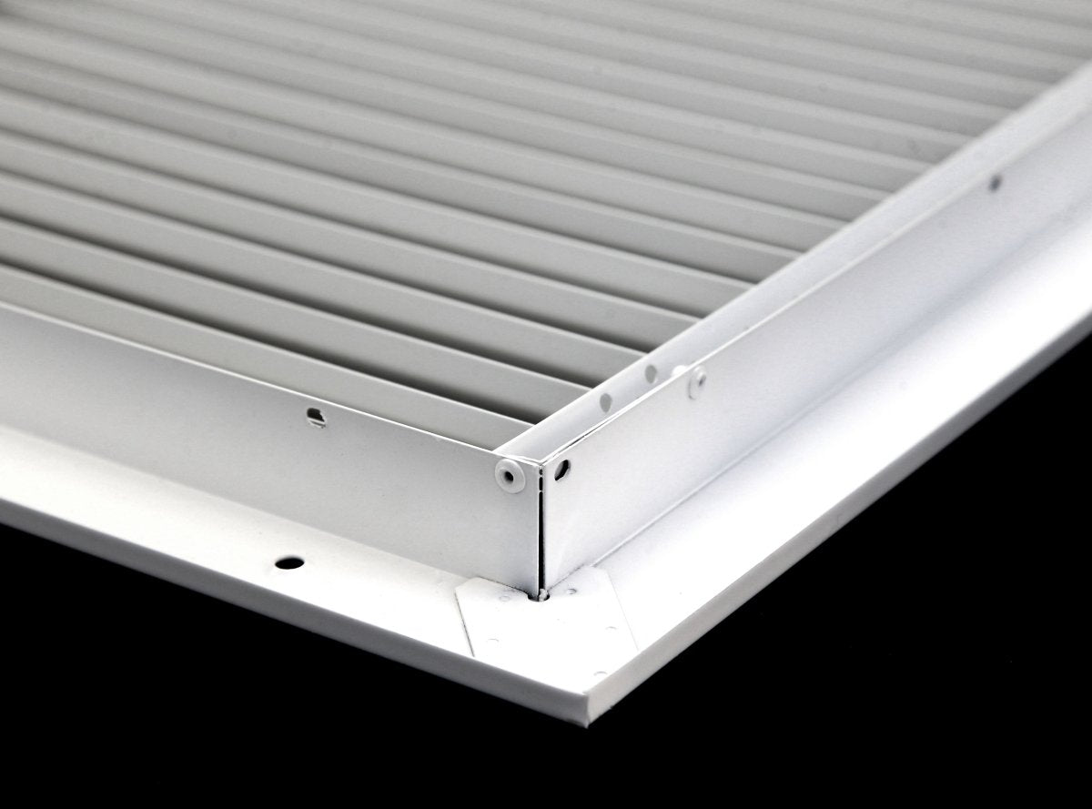 24&quot; x 10&quot; Steel Fixed Bar Return Grille - Sidewall and Ceiling - HVAC PremiumRG2410Steel FBA