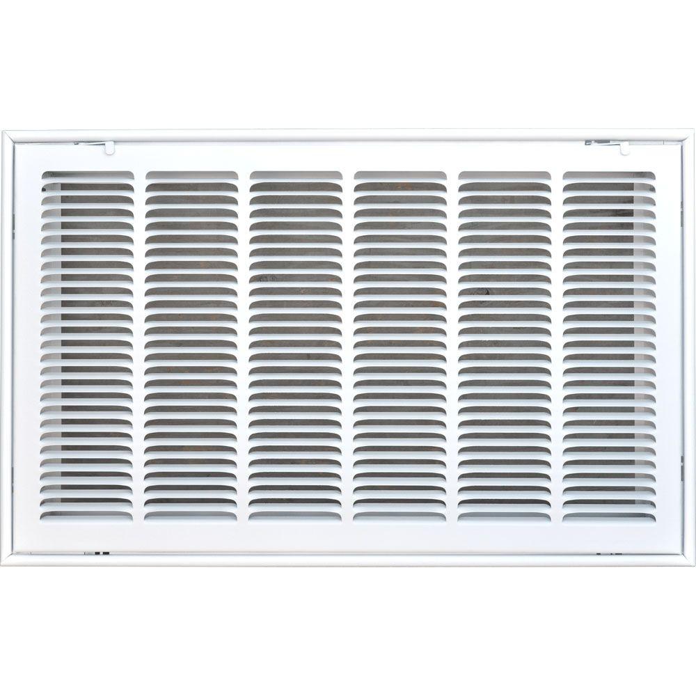 24&quot; X 14&quot; Steel Return Air Filter Grille for 1&quot; Filter - Fixed Hinged - [Outer Dimensions: 26 5/8&quot; X 16 5/8&quot;] - HVAC Premium190 24X14 FBA