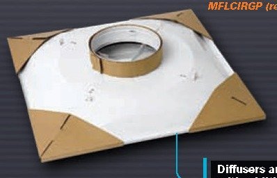 24&quot; x 24&quot; Drop Ceiling HVAC Return Grille - For T - Bar Lay - In - PERFORATED - INSULATED - HVAC PremiumMFLCIRGP FBA