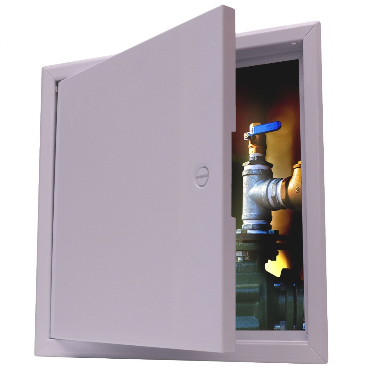 24&quot; X 24&quot; Steel Access Panel Removable Door For Concealed Wall / Ceiling Application With Slotted Lock - [Outer Dimensions: 25&quot; Width X 25&quot; Height] - HVAC PremiumAD - S - 250FF - 24x24
