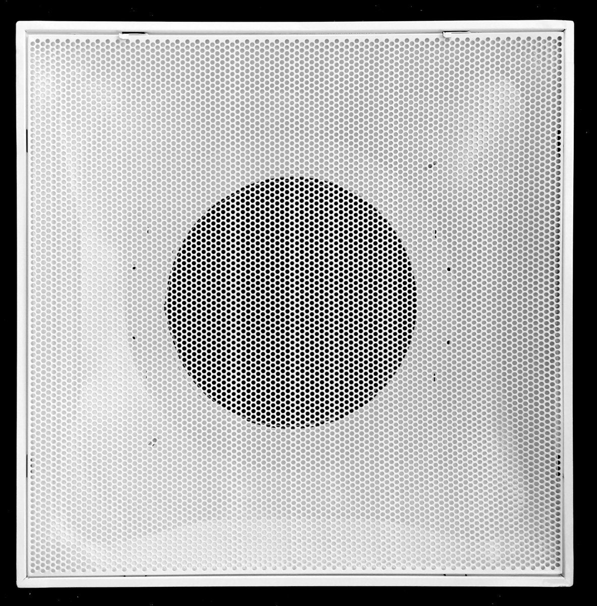 24" x 24" T - Bar Drop Ceiling Perforated Return Grill - Metal Back Casing - With 10 "Collar - HVAC PremiumLPRM10