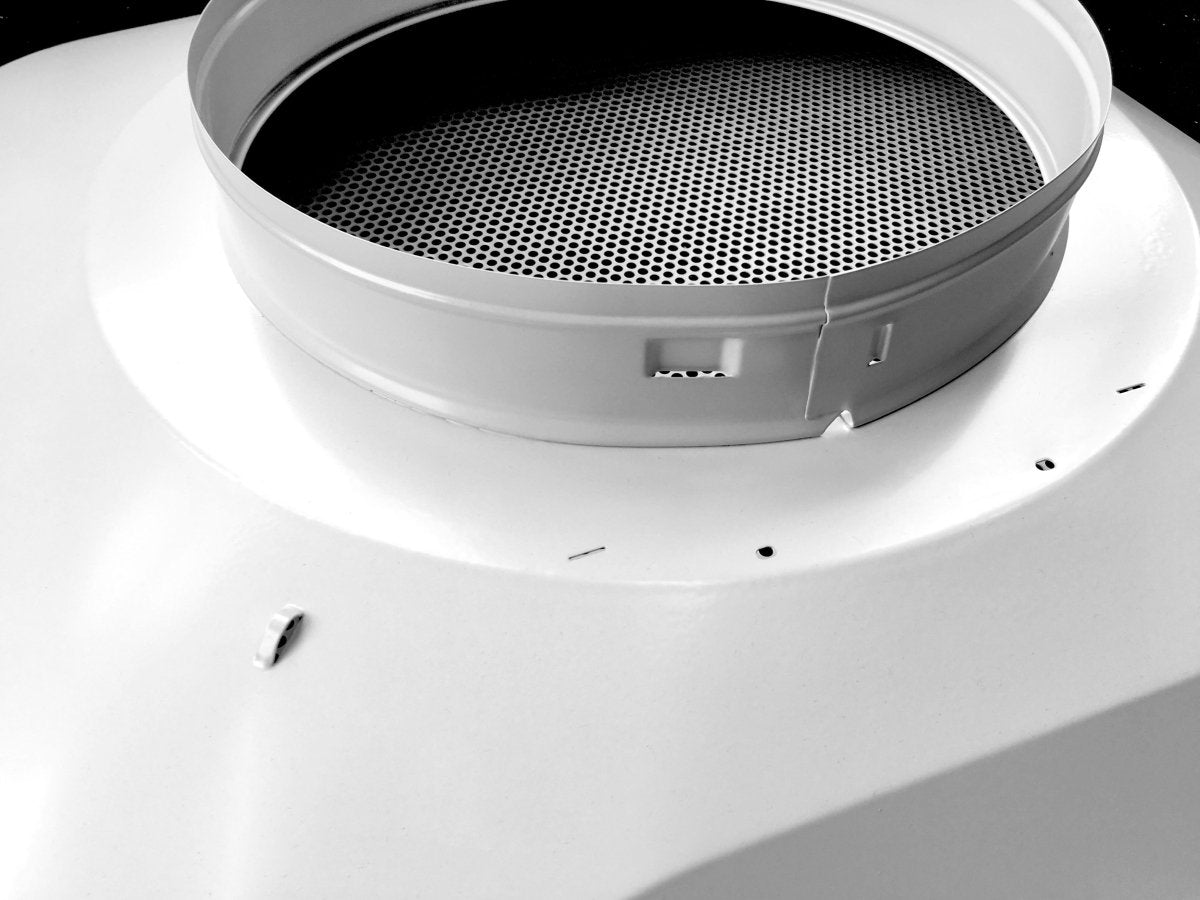24&quot; x 24&quot; T - Bar Drop Ceiling Perforated Return Grill - Metal Back Casing - With 12&quot; Collar - HVAC PremiumLPRM12