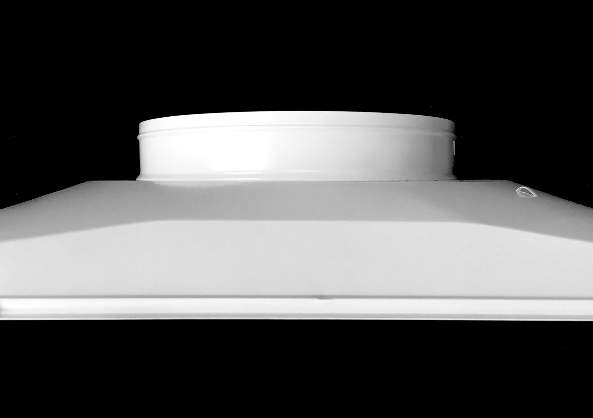 24&quot; x 24&quot; T - Bar Drop Ceiling Perforated Return Grill - Metal Back Casing - With 12&quot; Collar - HVAC PremiumLPRM12