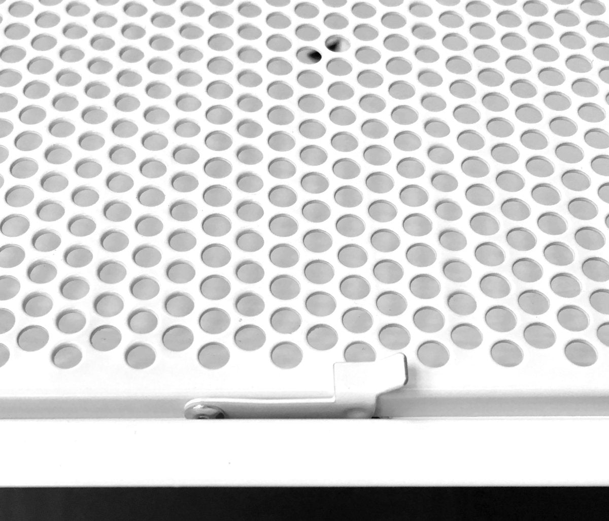 24&quot; x 24&quot; T - Bar Drop Ceiling Perforated Return Grill - Metal Back Casing - With 12&quot; Collar - HVAC PremiumLPRM12