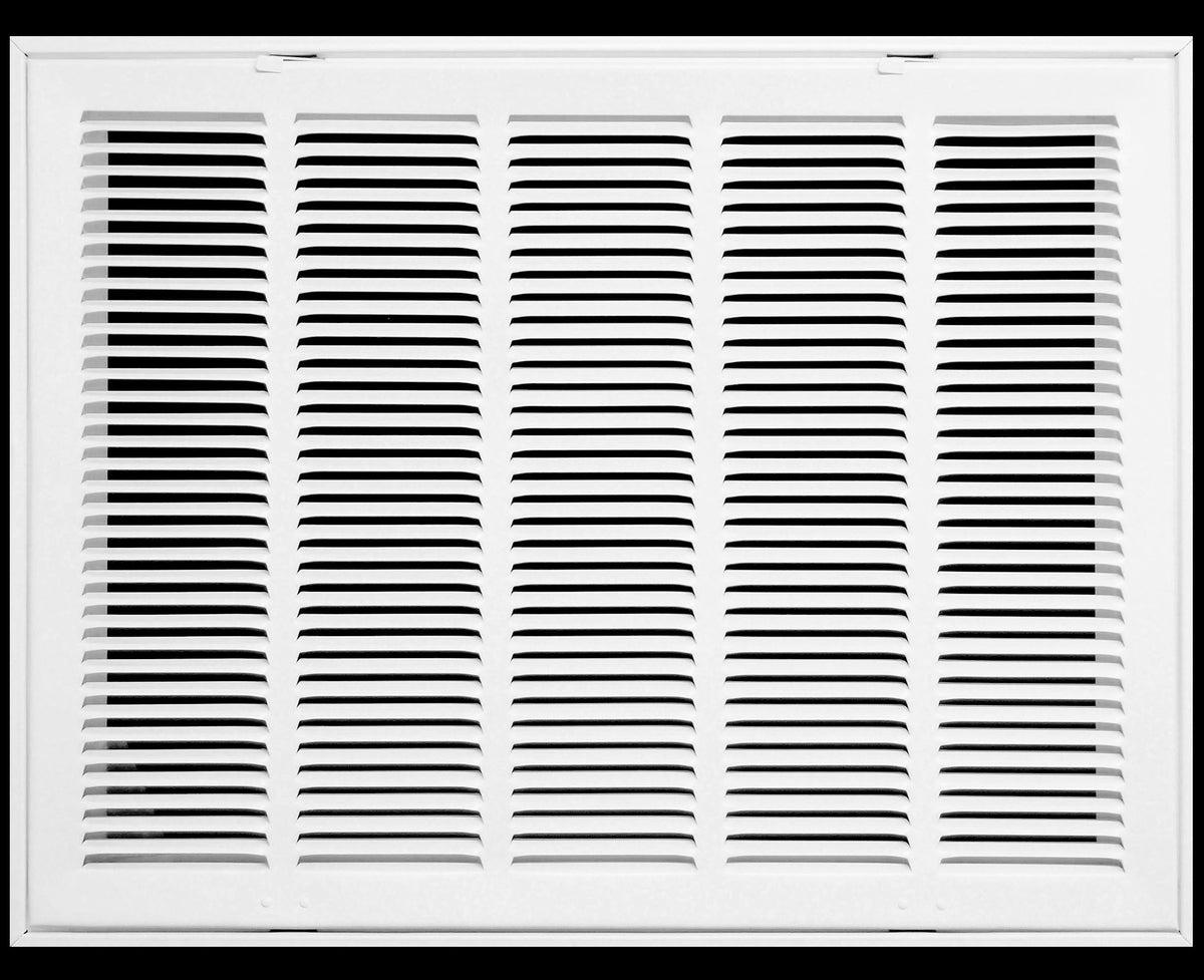 24&quot; X 16&quot; Steel Return Air Filter Grille for 1&quot; Filter - Fixed Hinged - [Outer Dimensions: 26 5/8&quot; X 18 5/8&quot;]