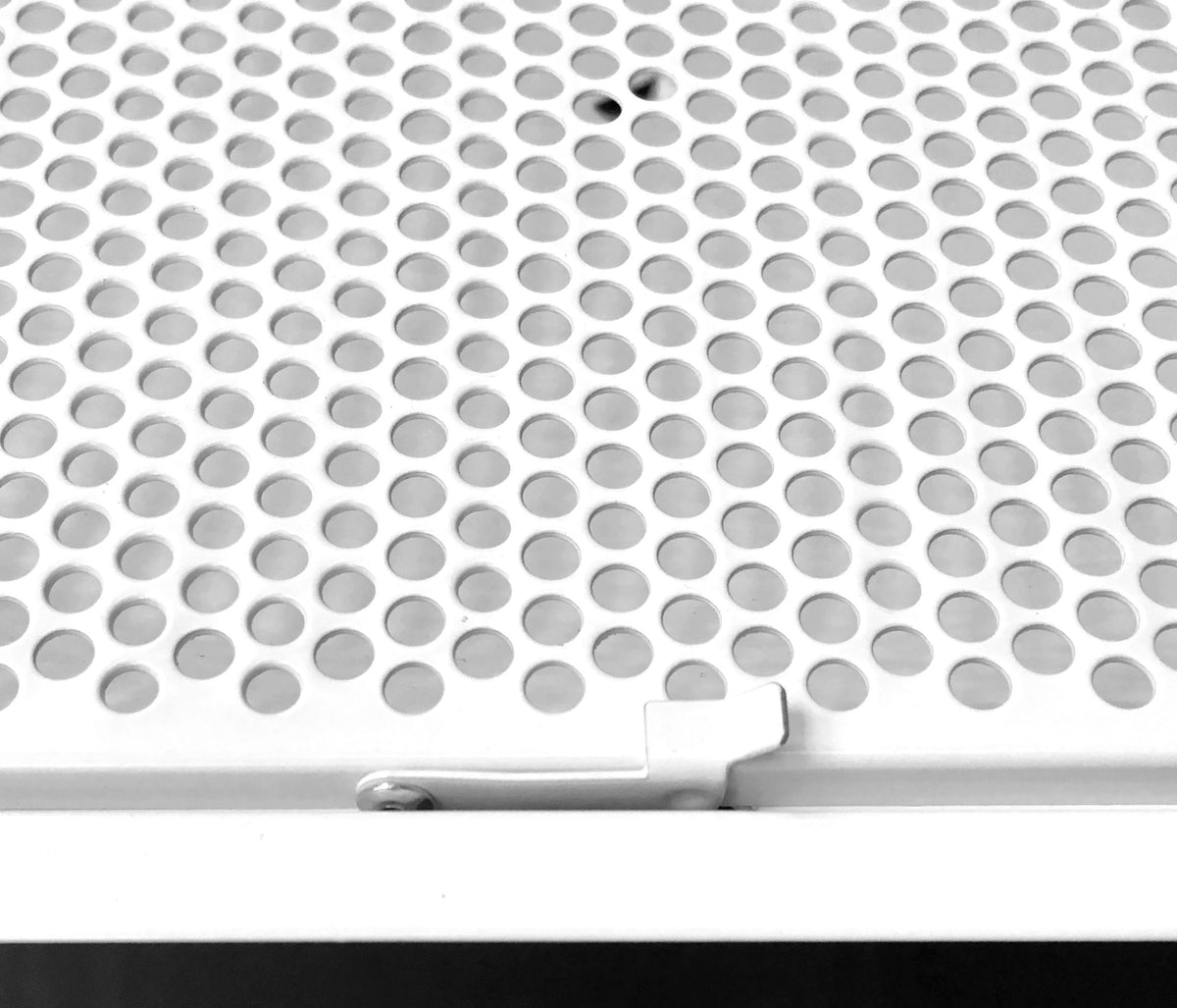 24&quot; x 24&quot; T-Bar Drop Ceiling Perforated Return Grill - Metal Back Casing - With 8&quot; Collar