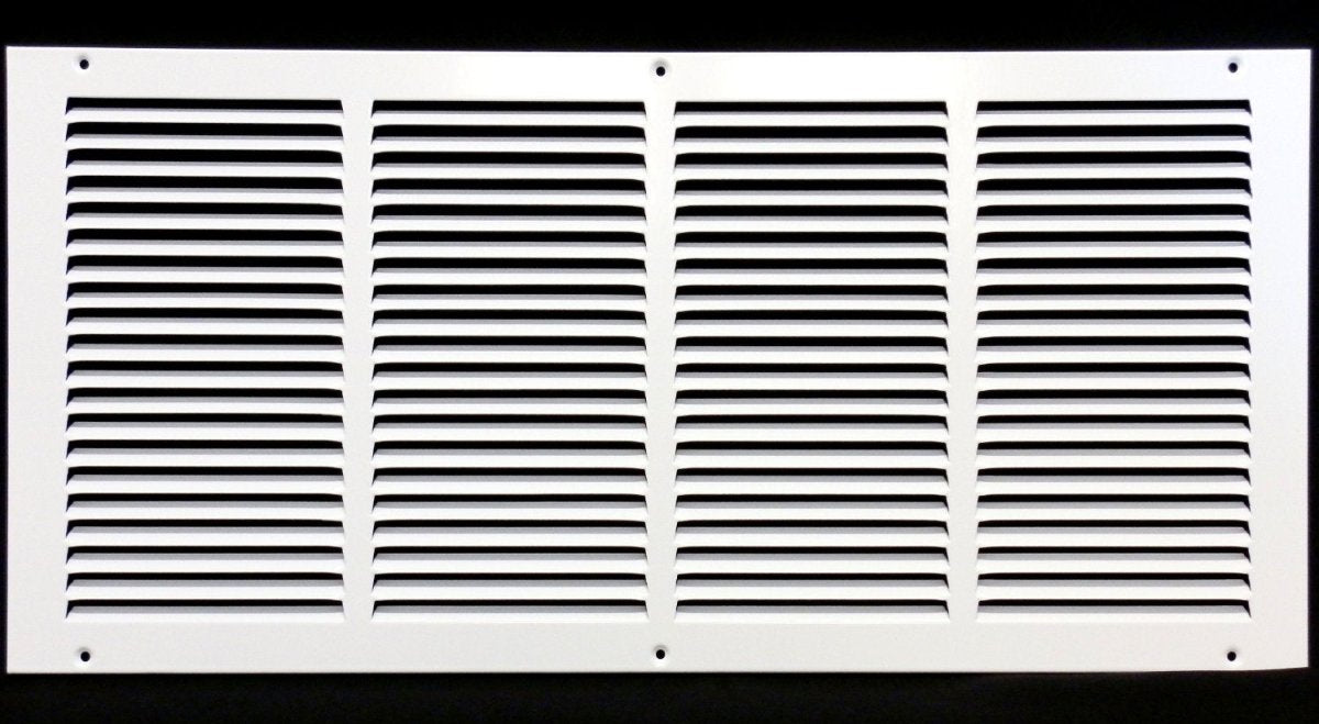24"W X 12"H [Duct Opening] Steel Air Vent Return Grille - HVAC VENT DUCT COVER DIFFUSER - [Outer Dimensions: 25.75"W X 13.75"H] - HVAC PremiumRG2412 - FBA
