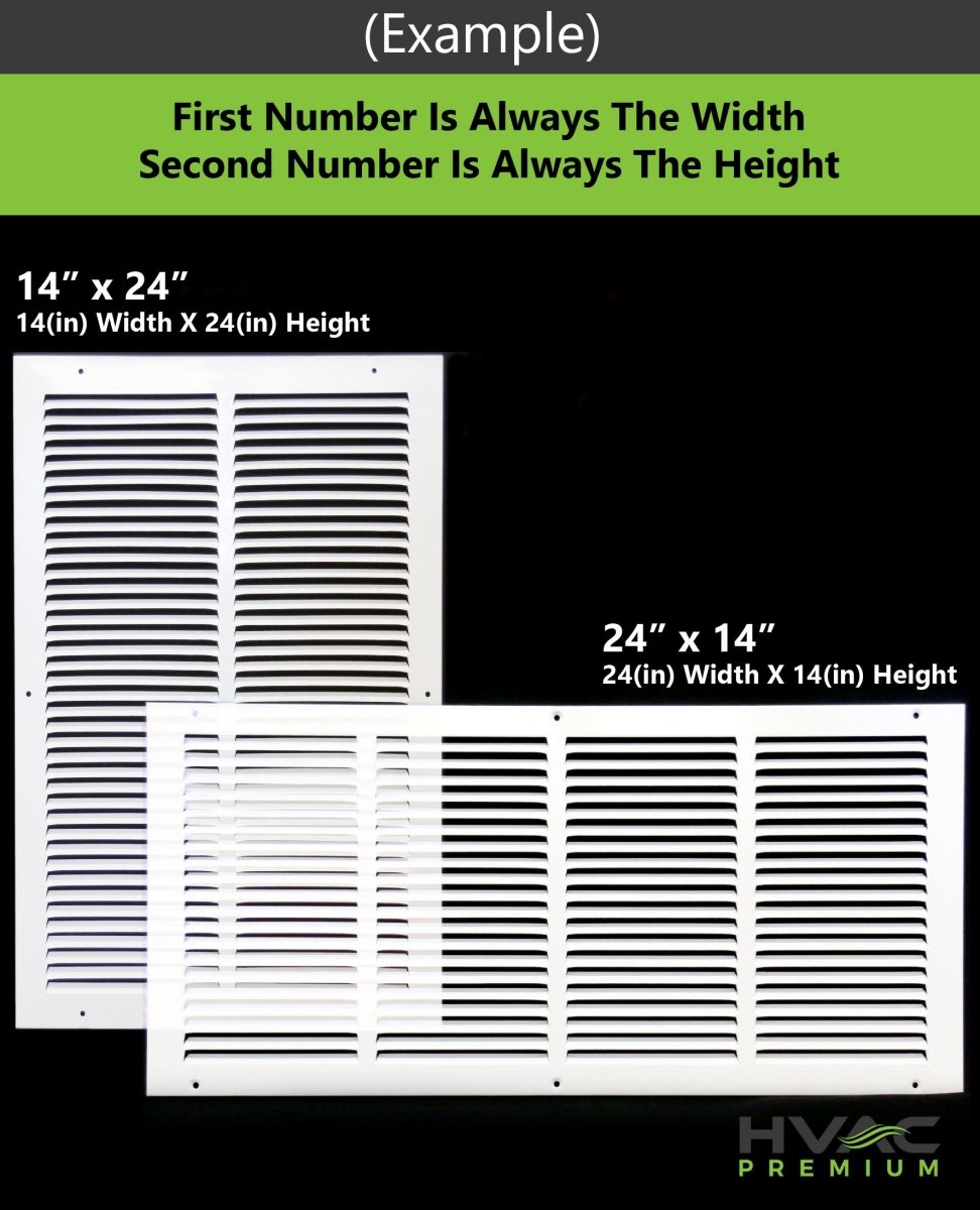 24&quot;W X 24&quot;H [Duct Opening] Steel Air Vent Return Grille - HVAC VENT DUCT COVER DIFFUSER - [Outer Dimensions: 25.75&quot;W X 25.75&quot;H] - HVAC PremiumRG2424 FBA