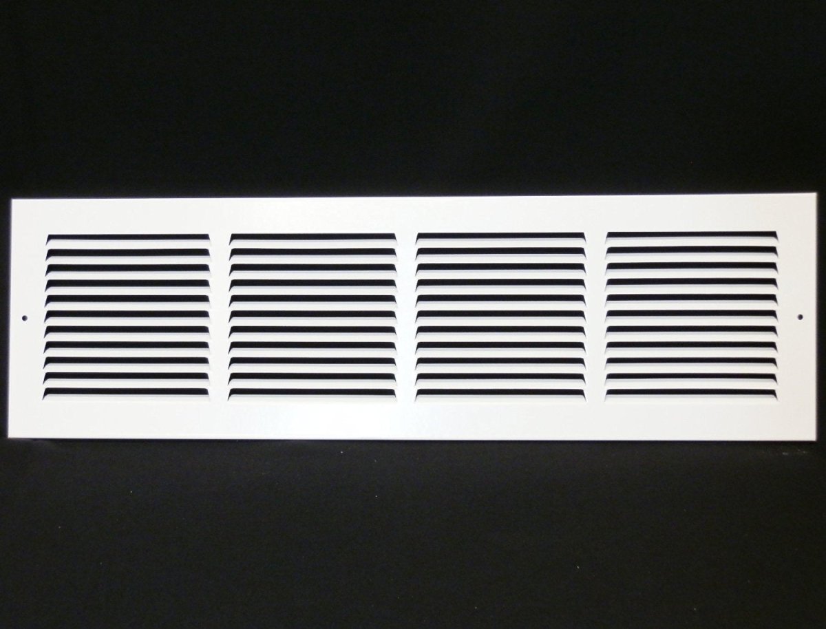 24"W X 6"H [Duct Opening] Steel Air Vent Return Grille - HVAC VENT DUCT COVER DIFFUSER - [Outer Dimensions: 25.75"W X 7.75"H] - HVAC PremiumRG246 FBA