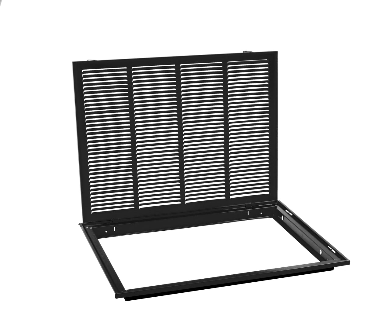 25&quot; X 16&quot; Steel Return Air Filter Grille for 1&quot; Filter - Removable Frame - Black - [Outer Dimensions: 27 5/8&quot; X 18 5/8&quot;]