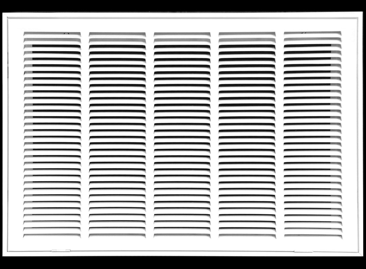 25" X 16" Steel Return Air Filter Grille for 1" Filter - Fixed Hinged - [Outer Dimensions: 27 5/8" X 18 5/8"] - HVAC Premium190 25X16 FBA