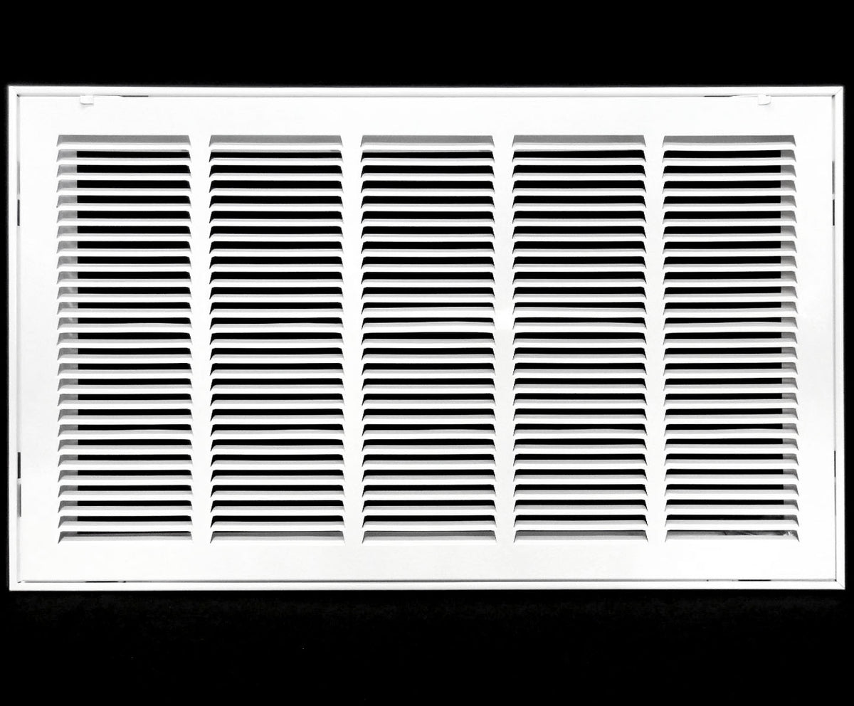 25&quot; X 10&quot; Steel Return Air Filter Grille for 1&quot; Filter - Removable Frame - [Outer Dimensions: 27 5/8&quot; X 12 5/8&quot;]