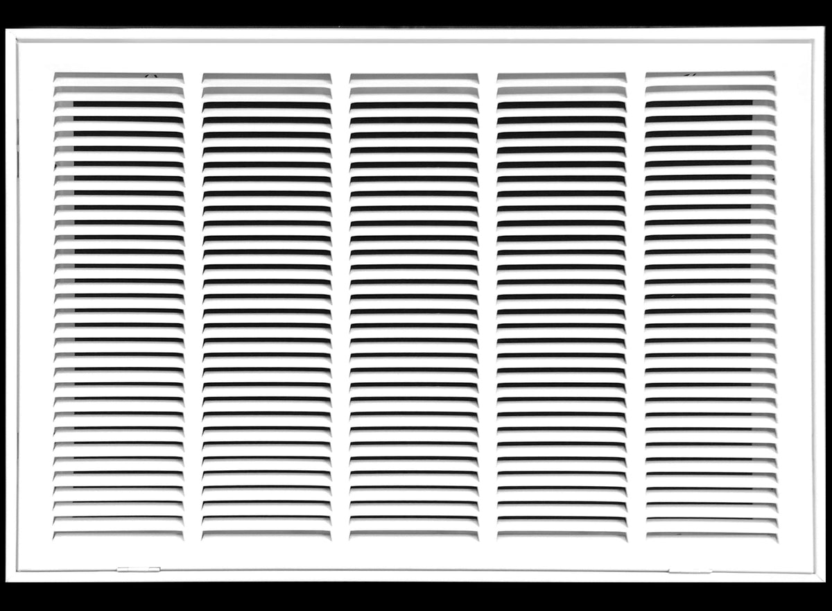 25&quot; X 14&quot; Steel Return Air Filter Grille for 1&quot; Filter - Fixed Hinged - [Outer Dimensions: 27 5/8&quot; X 16 5/8&quot;]