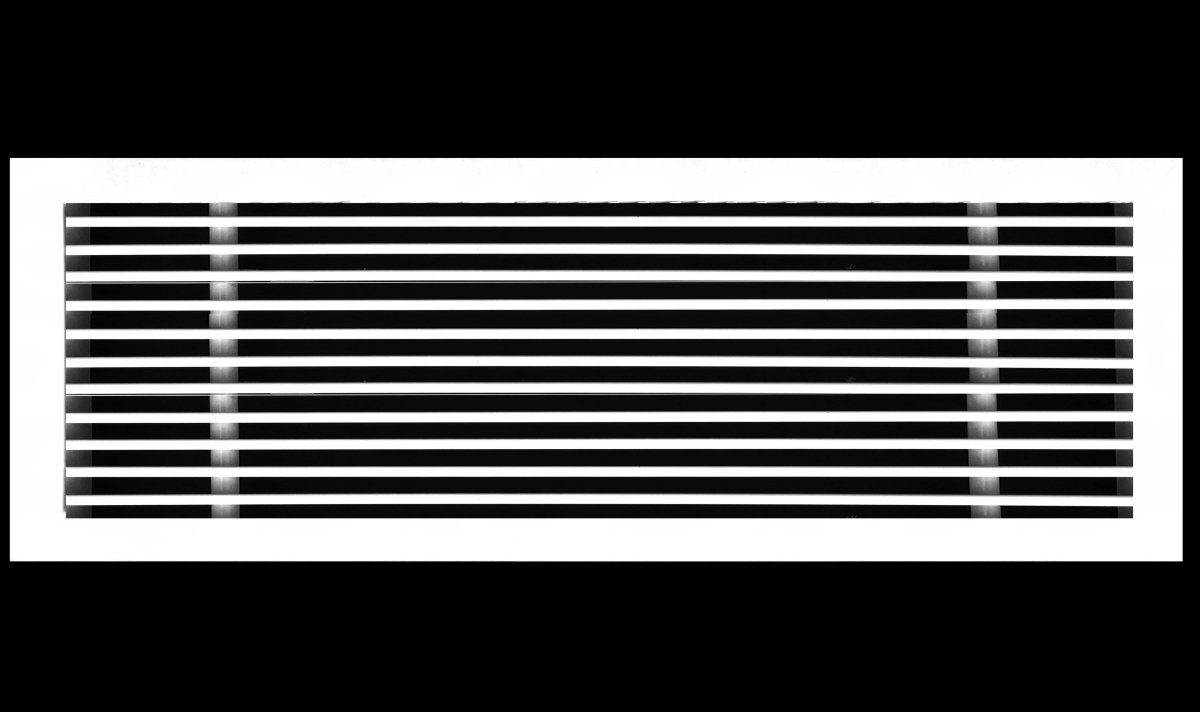 28"W X 6"H [Duct Opening] Linear Aluminum Clip - On Bar Return Air Grille [Outer Dimensions: 29.25"W x 7.25"H] - HVAC PremiumLR286