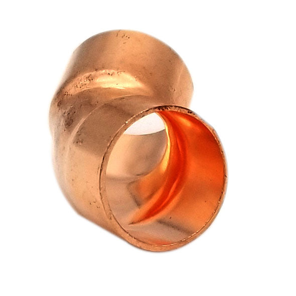 Copper Fitting 1/2 Inch (HVAC Outer Dimension) 3/8 Inch (Plumbing Inner Dimension) - Copper Long Radius 90° Elbow Fitting with 2 Solder Cups & HVAC – 99.9% Pure Copper - 5 Pack