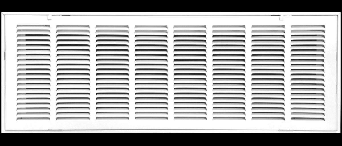 30" X 10" Steel Return Air Filter Grille for 1" Filter - Fixed Hinged - [Outer Dimensions: 32 5/8" X 12 5/8"] - HVAC Premium190 30X10 FBA