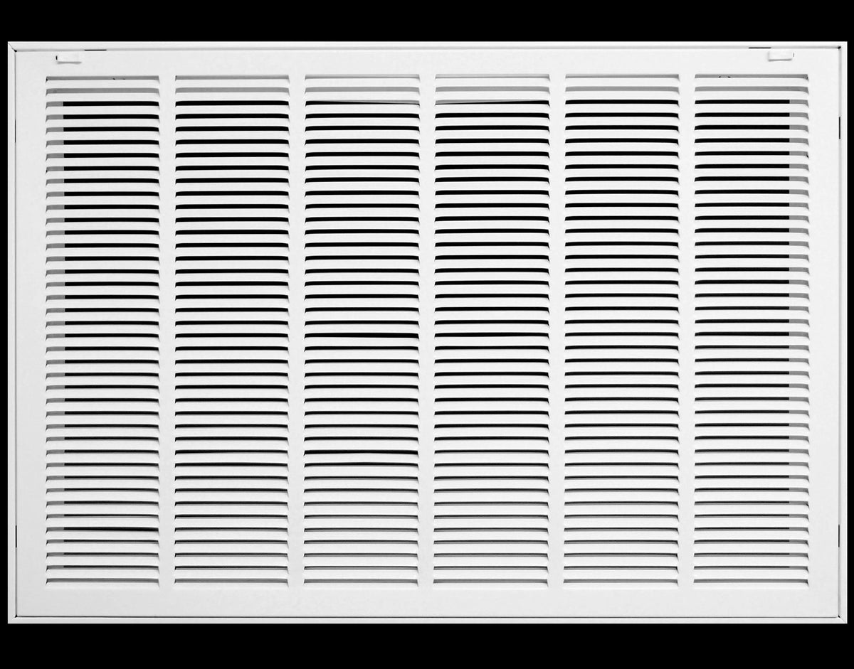 30&quot; X 22&quot; Steel Return Air Filter Grille for 1&quot; Filter - Fixed Hinged - [Outer Dimensions: 32 5/8&quot; X 24 5/8&quot;]