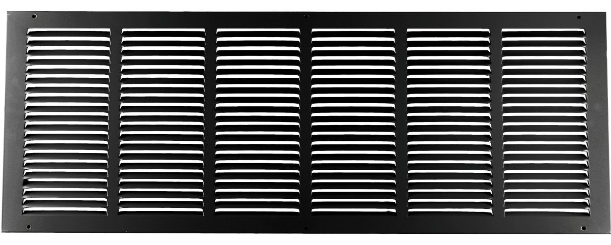 30"W X 10"H [Duct Opening] Steel Air Vent Return Grille - HVAC VENT DUCT COVER DIFFUSER - [Outer Dimensions: 31.75"W X 11.75"H] - HVAC PremiumRG3010 Black