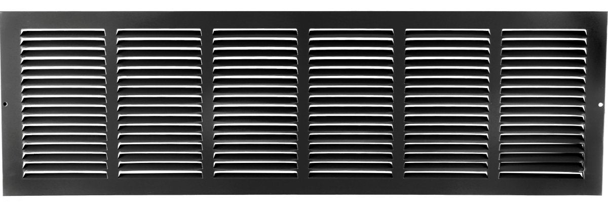 30"W X 8"H [Duct Opening] Steel Air Vent Return Grille - HVAC VENT DUCT COVER DIFFUSER - [Outer Dimensions: 31.75"W X 9.75"H] - HVAC PremiumRG308 Black