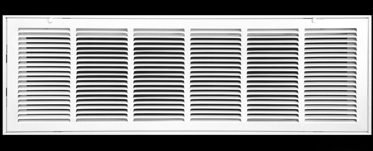 36" X 12" Steel Return Air Filter Grille for 1" Filter - Fixed Hinged - [Outer Dimensions: 38 5/8" X 14 5/8"] - HVAC Premium190 36X12 FBA
