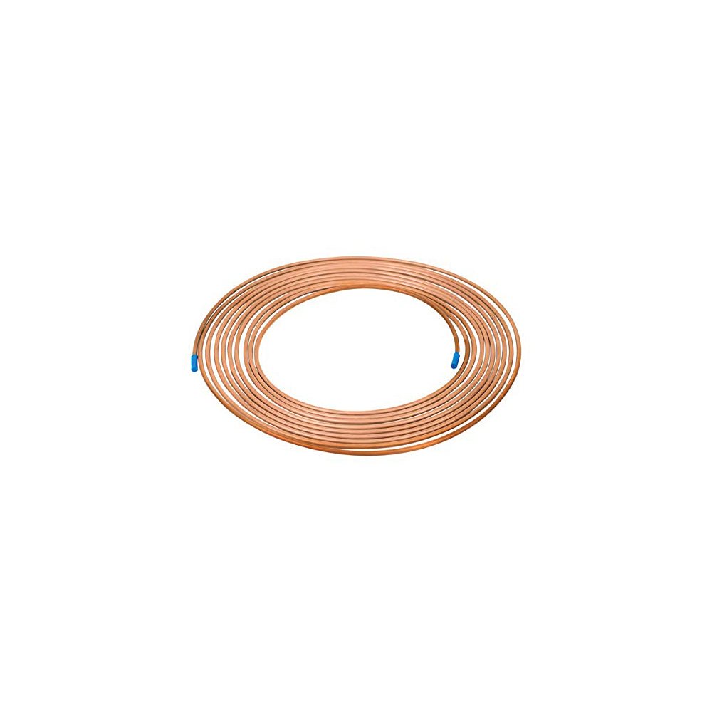 3/8&quot;(OD) x 50&#39; Soft HVAC Refrigeration Pipe/Water Supply Line 99.9% Pure Copper Tube - Not Insulated - Used for Ductless Mini - Split, Heat Pump and Centralized Air Ducted Units - HVAC PremiumCT38