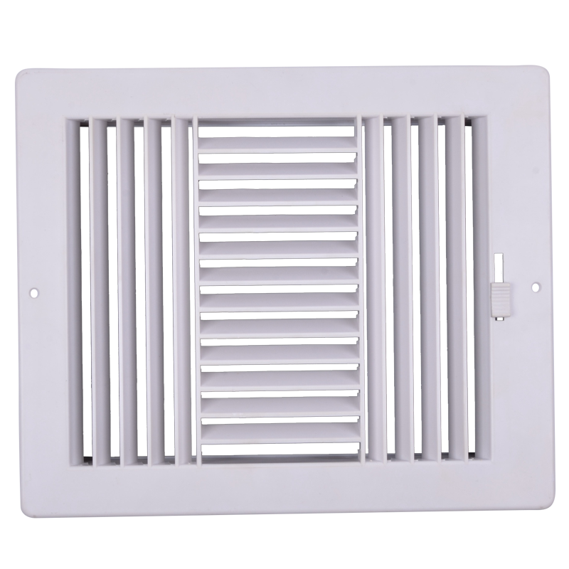 10&quot;W X 6&quot;H [Duct Opening] Never Rust Plastic 3-Way-Vertical Air Supply Register - HVAC Vent Duct Grille - Off White [Outer Dimensions: 11.75&quot;W X 7.75&quot;H]