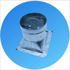 4&quot; Stick on Side Take Off is Compatible with Duct 4&quot;, Airtight with Damper - HVAC Premium4STOATwD