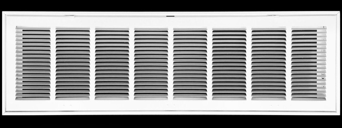 40" X 10" Steel Return Air Filter Grille for 1" Filter - Fixed Hinged - [Outer Dimensions: 42 5/8" X 12 5/8"] - HVAC Premium190 40X10 FBA