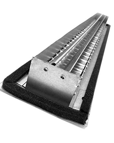 40&quot; x 16&quot; Aluminum Spiral Duct Air Vent Grille Cover - Fully Adjustable Double Deflection HVAC Air Supply [Outer Dimensions: 42w X 18&quot;h]