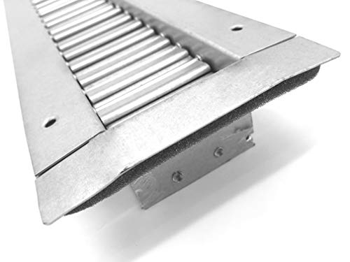 32&quot; x 8&quot; Aluminum Spiral Duct Air Vent Grille Cover - Fully Adjustable Double Deflection HVAC Air Supply [Outer Dimensions: 34w X 10&quot;h]