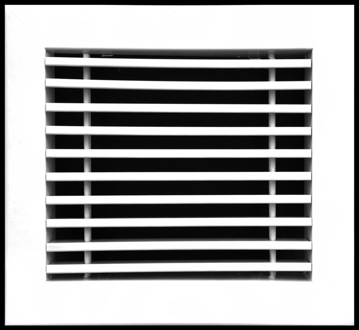 4"W X 4"H [Duct Opening] Linear Aluminum Clip - On Bar Return Air Grille [Outer Dimensions: 5.25"W x 5.25"H] - HVAC PremiumLR44