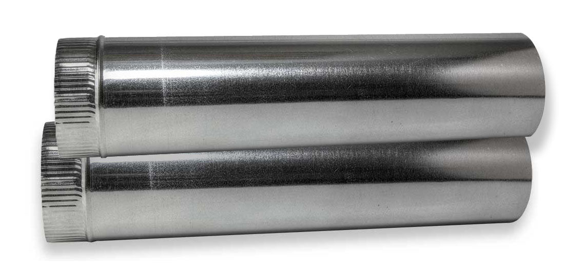 5 Pack 4" Round x 24" Long (Total 10 Feet) - 30 - Gauge Round Duct Sheet Metal Pipe - Snap Lock Vent Pipe [5 Pieces, 2' Each] - HVAC PremiumRP - 410 - 2x5