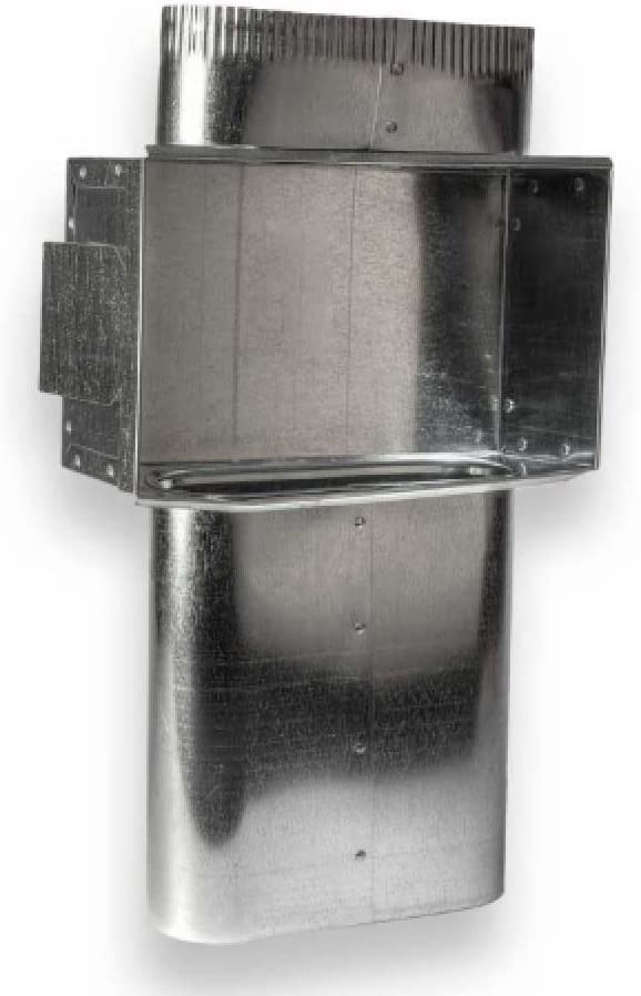 HVAC Premium Double Oval Stack Head 6" Throat Duct Fitting | Galvanized Sheet Metal Oval Stack Head | 10" X 6" - 6" HI-LO Oval STHD is Compatible with Duct 6"