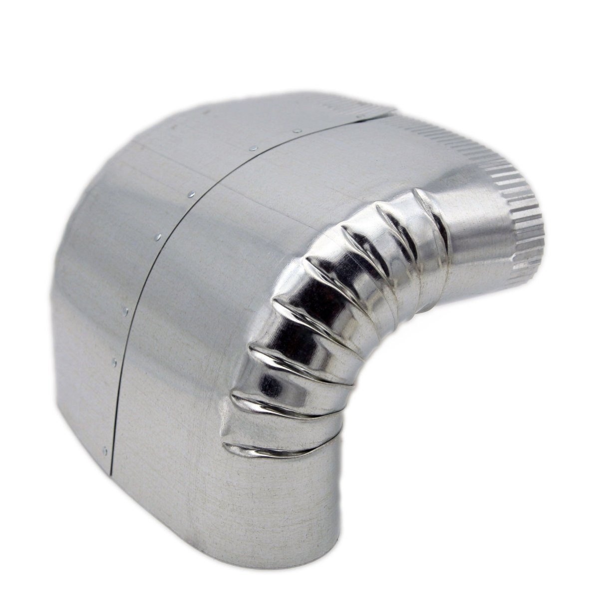 6&quot; Galvanized Sheet Metal 90 Degree Oval Vertical Angle Elbow - HVAC Premium690VRT
