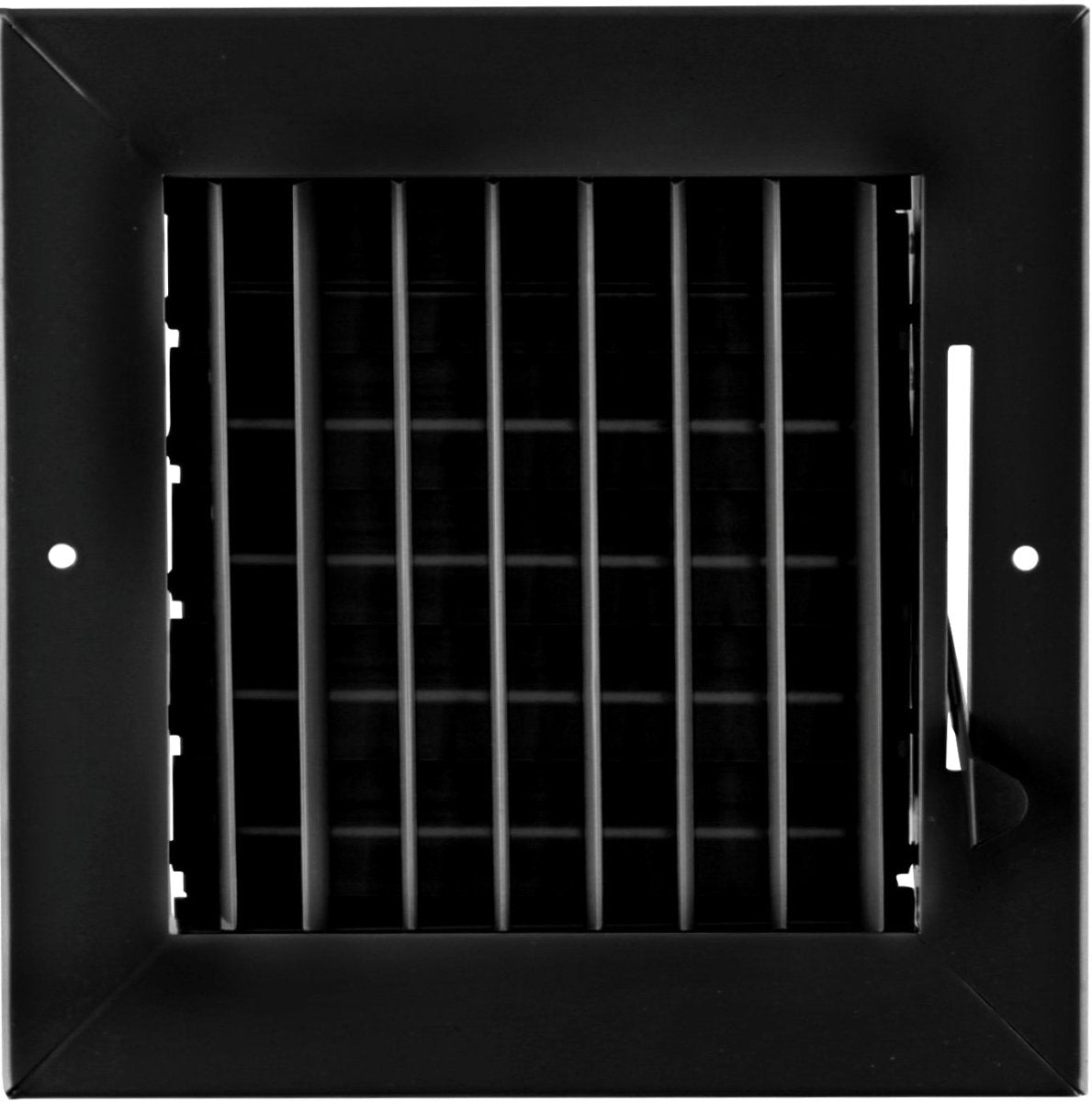 6" X 6" ADJUSTABLE AIR SUPPLY DIFFUSER - HVAC Vent Duct Cover Sidewall or Ceiling - HVAC PremiumSV66 Black
