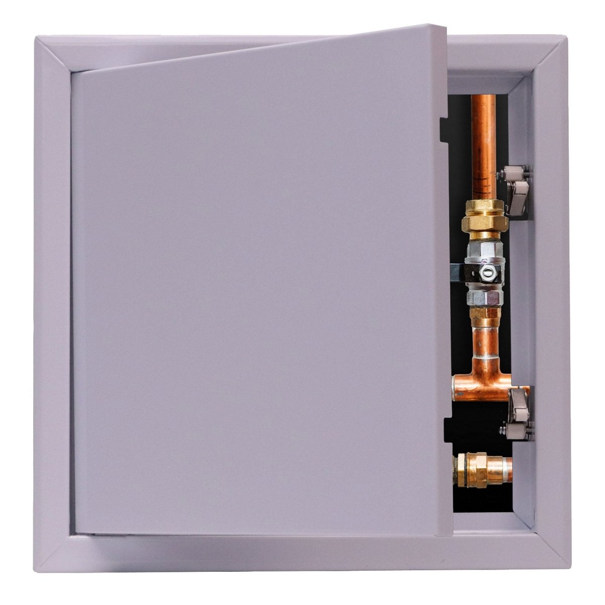 6&quot; X 6&quot; Universal Aluminum Access Panel Door For Wall / Ceiling Application (Push - Lock) With Solid Frame - [Outer Dimensions: 7&quot; Width X 7&quot; Height] - HVAC PremiumAD - S - 230 - 6x6