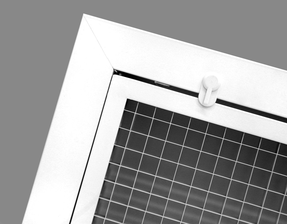 6&quot; x 8&quot; or 8&quot; x 6&quot; Cube Core Eggcrate Return Air Filter Grille for 1&quot; Filter - Aluminum - White [Outer Dimensions: 8.5&quot; X 10.5&quot;] - HVAC PremiumCRFG68