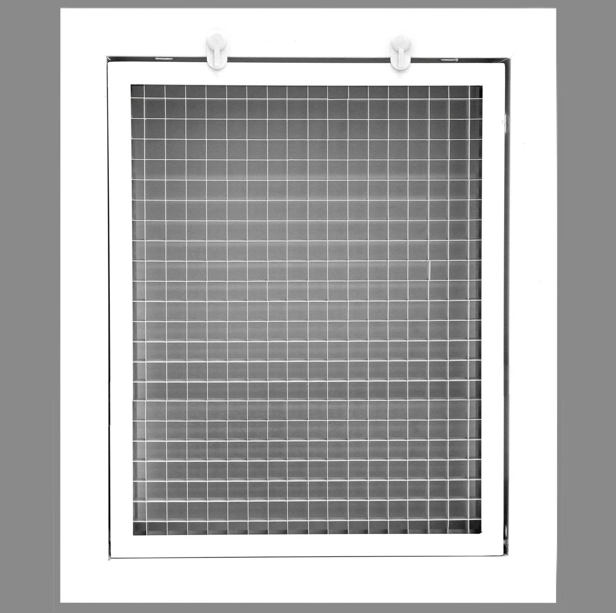 6" x 8" or 8" x 6" Cube Core Eggcrate Return Air Filter Grille for 1" Filter - Aluminum - White [Outer Dimensions: 8.5" X 10.5"] - HVAC PremiumCRFG68