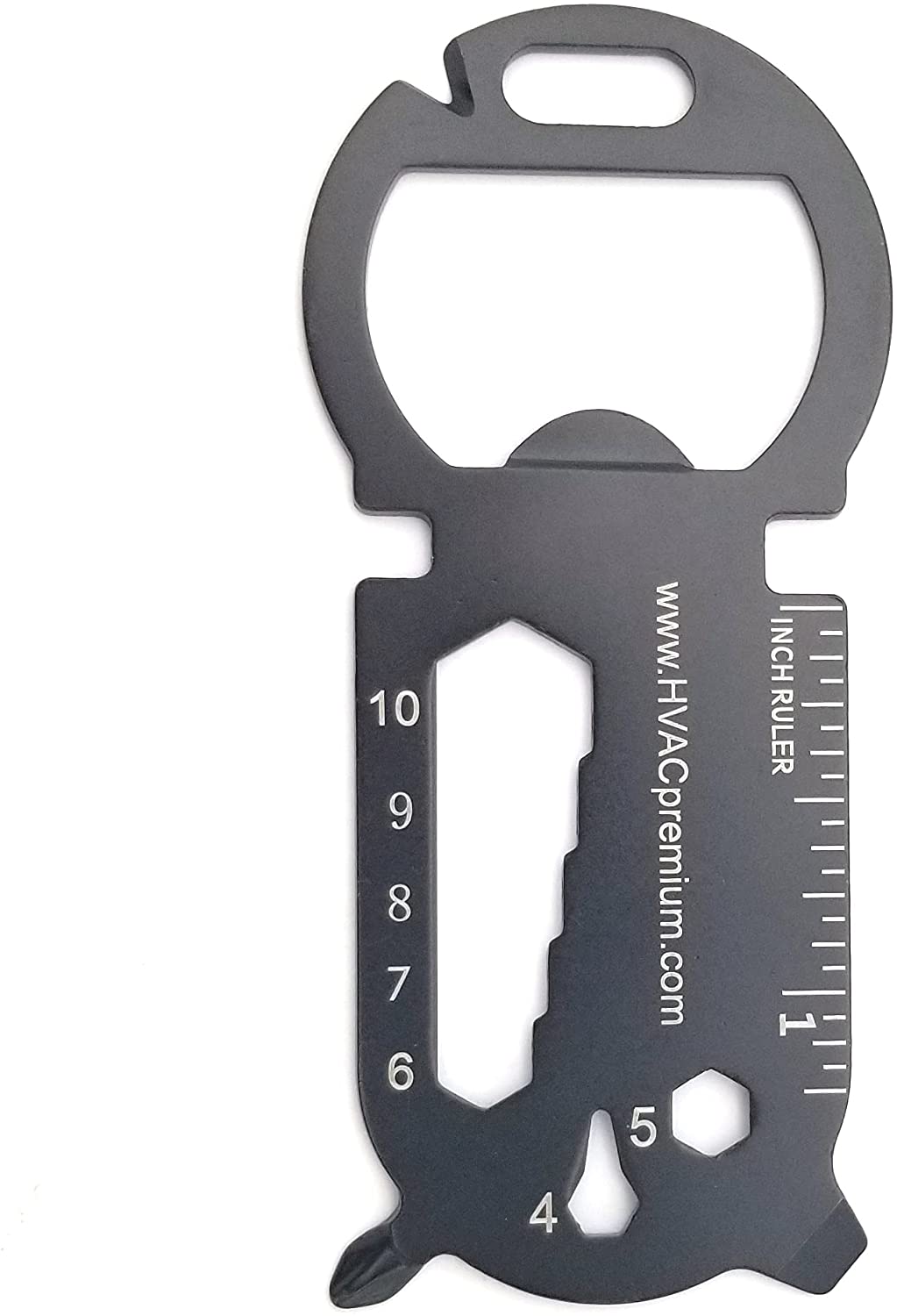 Multi-Function Keychain Multi-Tool Bottle Opener EDC Handy Accessory, Hex Tool (7 Sizes) , Screwdriver, Wrench, Bike Spoke/Wire Bender, Imperial Ruler, Crow Bar